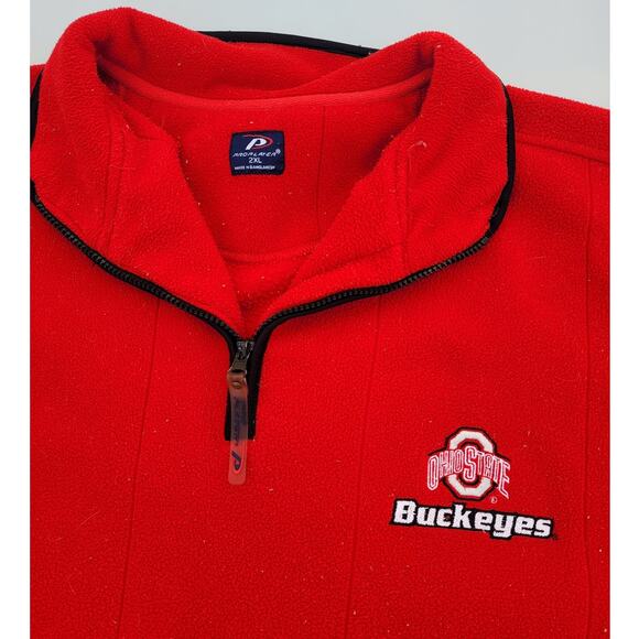 Vtg Ohio State University Quarter Zip Pullover Fleece - Picture 4 of 8